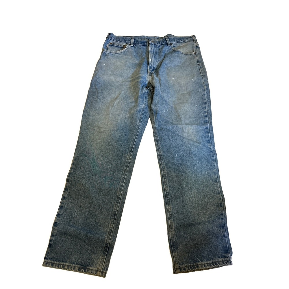 Carhartt Men's Work Jeans38x32 D18DST Traditional Fit Medium Wash Utility Work